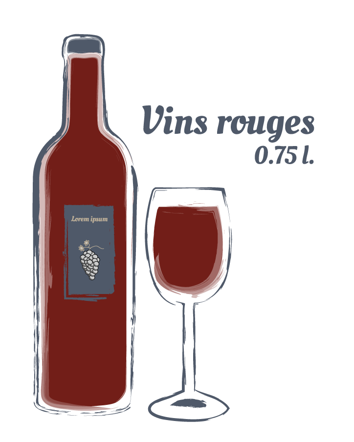 Vins rouges 0.75l