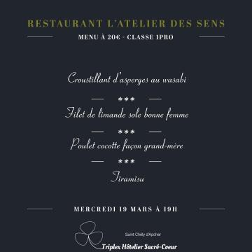 Mercredi 19 mars 2025 (soir) restaurant atelier des sens