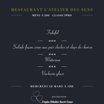 Mercredi 26 mars 2025 (soir) restaurant atelier des sens