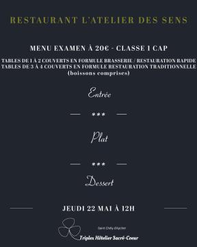 Jeudi 22 mai 2025 (midi) restaurant atelier des sens
