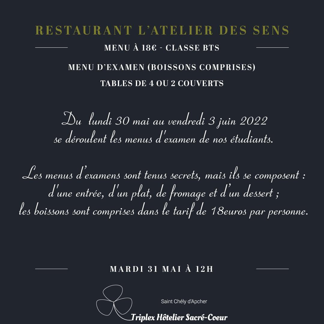 31 05 22 restaurant atelier des sens