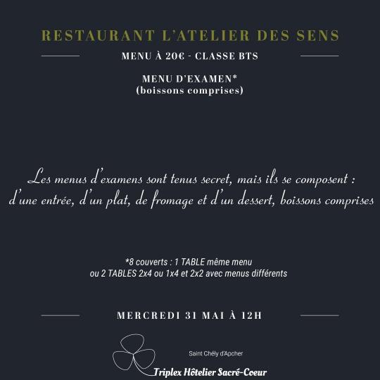31 05 23 restaurant atelier des sens