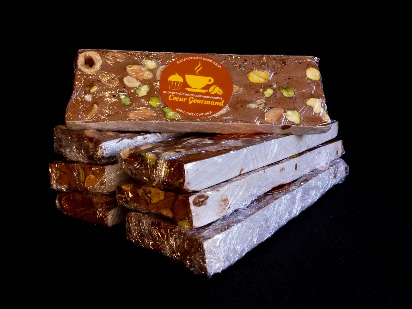 Nougat chocolat coeur gourmand